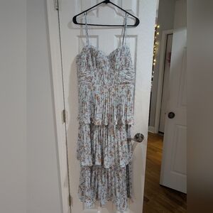 Wild Fable Strapless Floral Tiered Dress